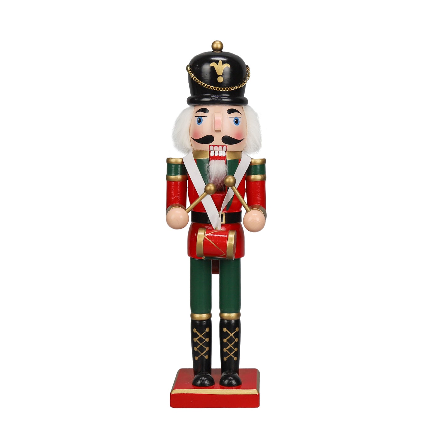 Christmas Nutcracker Soldier – Drummer with Black Hat & Red Drum